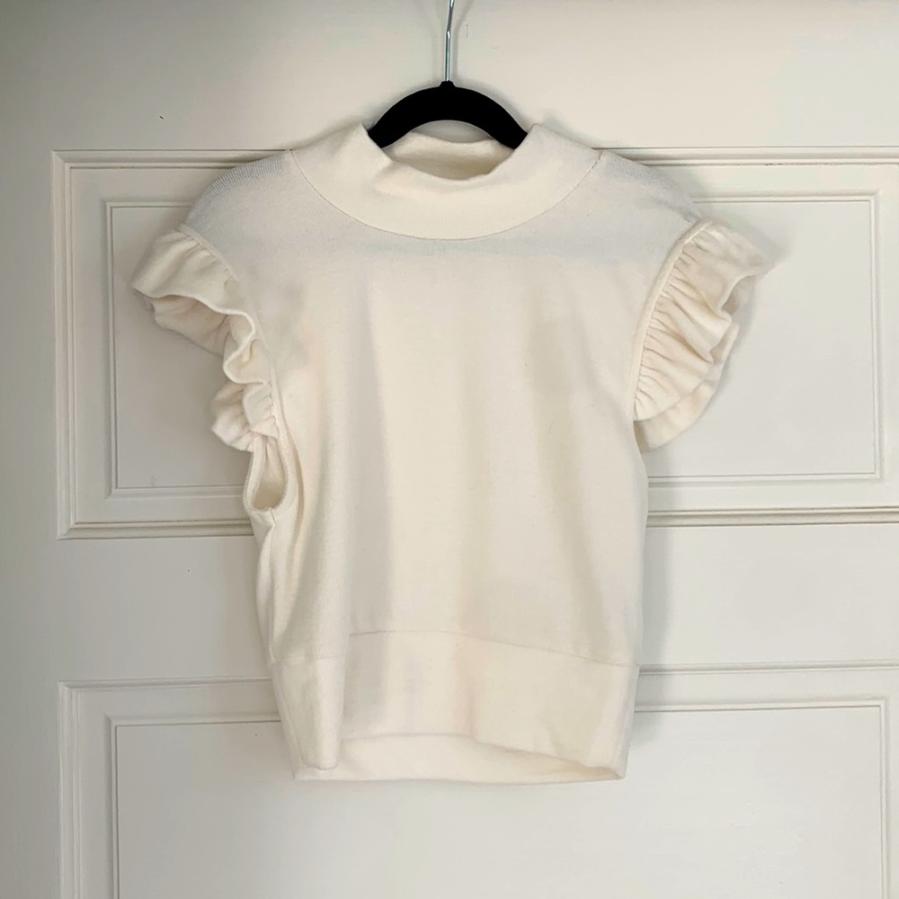 storia cropped white top